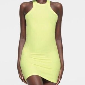 SKIMS Neon Yellow Mini Dress